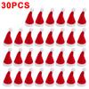 30/1Pcs Mini Santa Hats Christmas Wine Bottle Covers Lollipop Candy Hat Xmas Kids Gifts Navidad Party Table Dinner Decorations