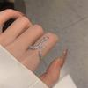 Vintage Punk Snake Shape Ring for Men Women Korean Elegant Opening Adjustable Crystal Rings Weddings Party Zircon
