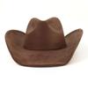 Popular Classic Retro Fashion Suede Western Denim Top Hat Men's and Women's Lightweight Fashion Felt Hat