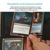 4 Pocket Toploader Trading Card Binder Album 3" X 4" PU leather Folder Holds 112+ Rigid Double Sided Pockets for MTG PKM Cards
