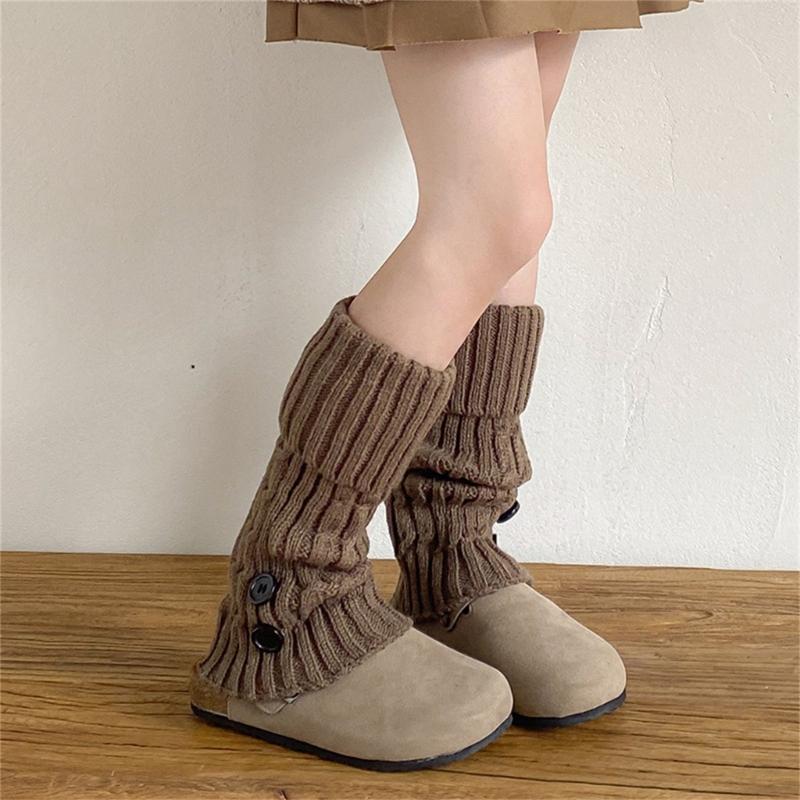 Autumn Winter Socks Leg Warmer Stockings Socks for Girls 2-13 Years Knitted Leg Cover Crochet Long Stockings Socks