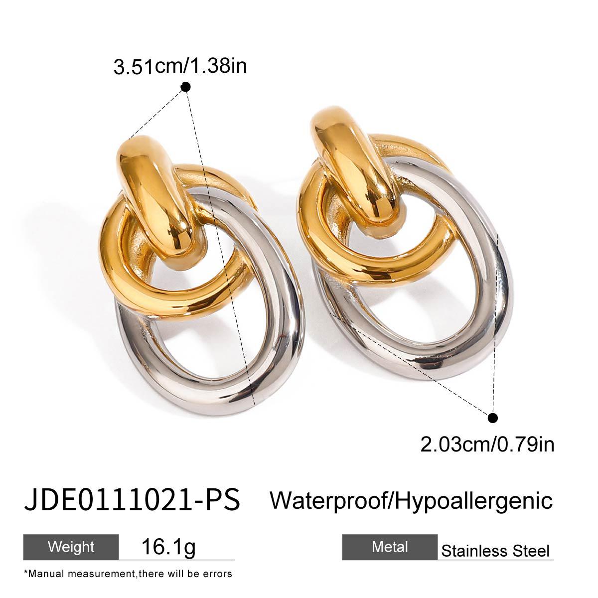 

Youthway Modern Design Stainless Steel Smooth Geometric Oval Circle Hollow Earrings For Women Trendy Jewelry Gift