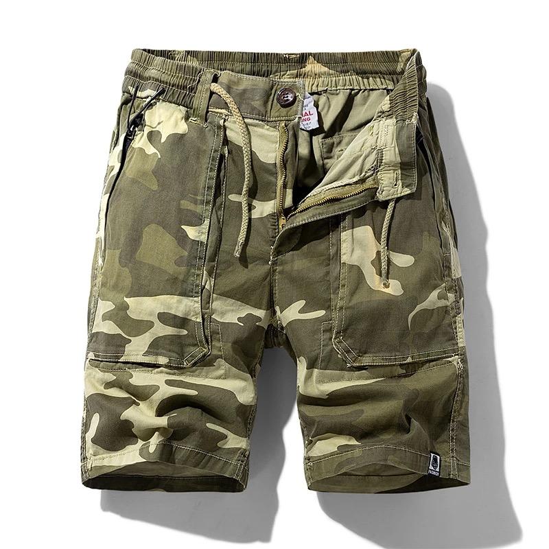 Summer Men Cotton Cargo Shorts Men's Fashion Multi-pocket Casual Shorts Pants Outwear Breathable Joggers Shorts Male