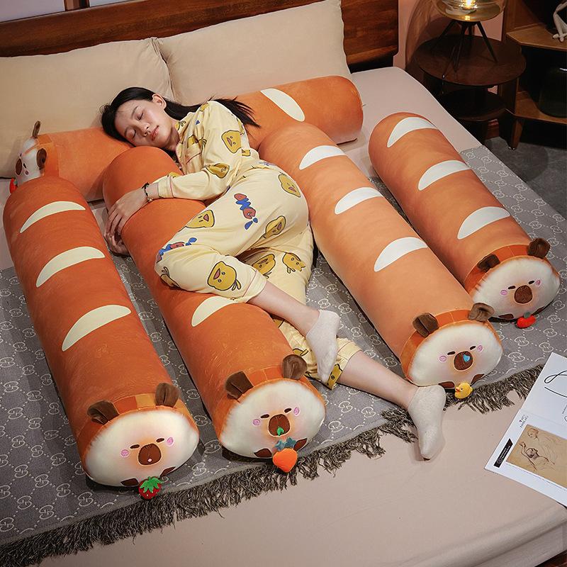 Cartoon Capybara Baguette Pillow Plush Toy Doll Kapibara Doll Home Pillow Muppet Doll