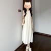French White Sleeveless Dress Children's Summer New Small Coffee Break Thin Vest Long Dress