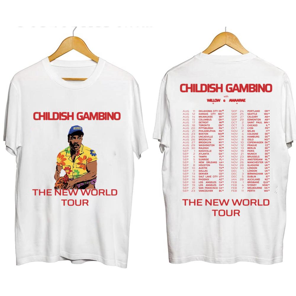 The New World Tour Childish Gambino Shirt Unisex Adult Size S to 5XL MM1047 Unisex T-Shirt L