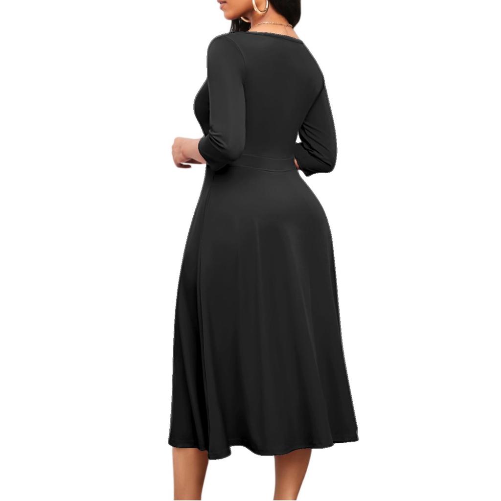 Women's Solid-color Fashionable And Elegant Dress