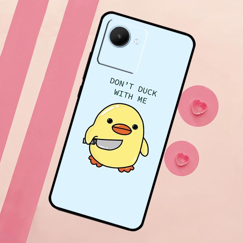 Cartoon Duck Knife For Realme C67 C75 C63 C61 C71 C55 C51 C65 C53 10 11 12 13 14 15 Pro Plus GT6 GT7 Pro Case