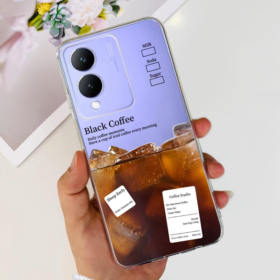 For Vivo Y17s Case 2023 Elegant Pattern Soft Silicone TPU Phone Back Cover For Vivo Y17s 4G VivoY17s Y 17S Bumper