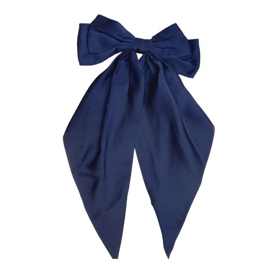 Women Hairpin Large Size Long Ribbon Bowknot Decor Spring Hair Clip Lightweight Back Head Hair Pin Hair Accessory