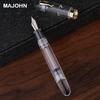 MAJOHN C4 Pluma Estilográfica Totalmente Transparente Tamaño Grande Rellenado por Gotero Tinta Escritura Bolígrafo de Regalo PK JINHAO Material Escolar Papelería