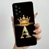 Phone Case for Samsung Galaxy A72 A52 A52S 4G 5G Liquid Silicone Soft Shockproof Lens Protective Cover Luxury Crown Letter Cases