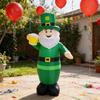 's Highlight Inflatable Leprechaun Decoration 1 Meter Tall Featuring LED Lights In Fan And Ground Stakes For Stability