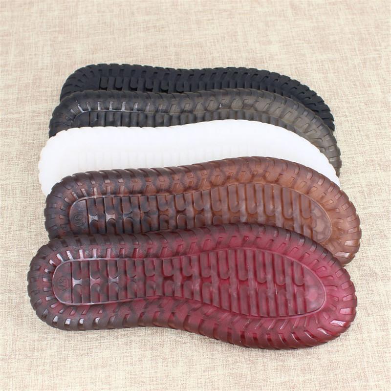 Rubber Soles Autumn Winter Hooks Soles Transparent Crystal Shoes Protector Non-slip Tendon Bottom Hand-knitted Slippers Sandals