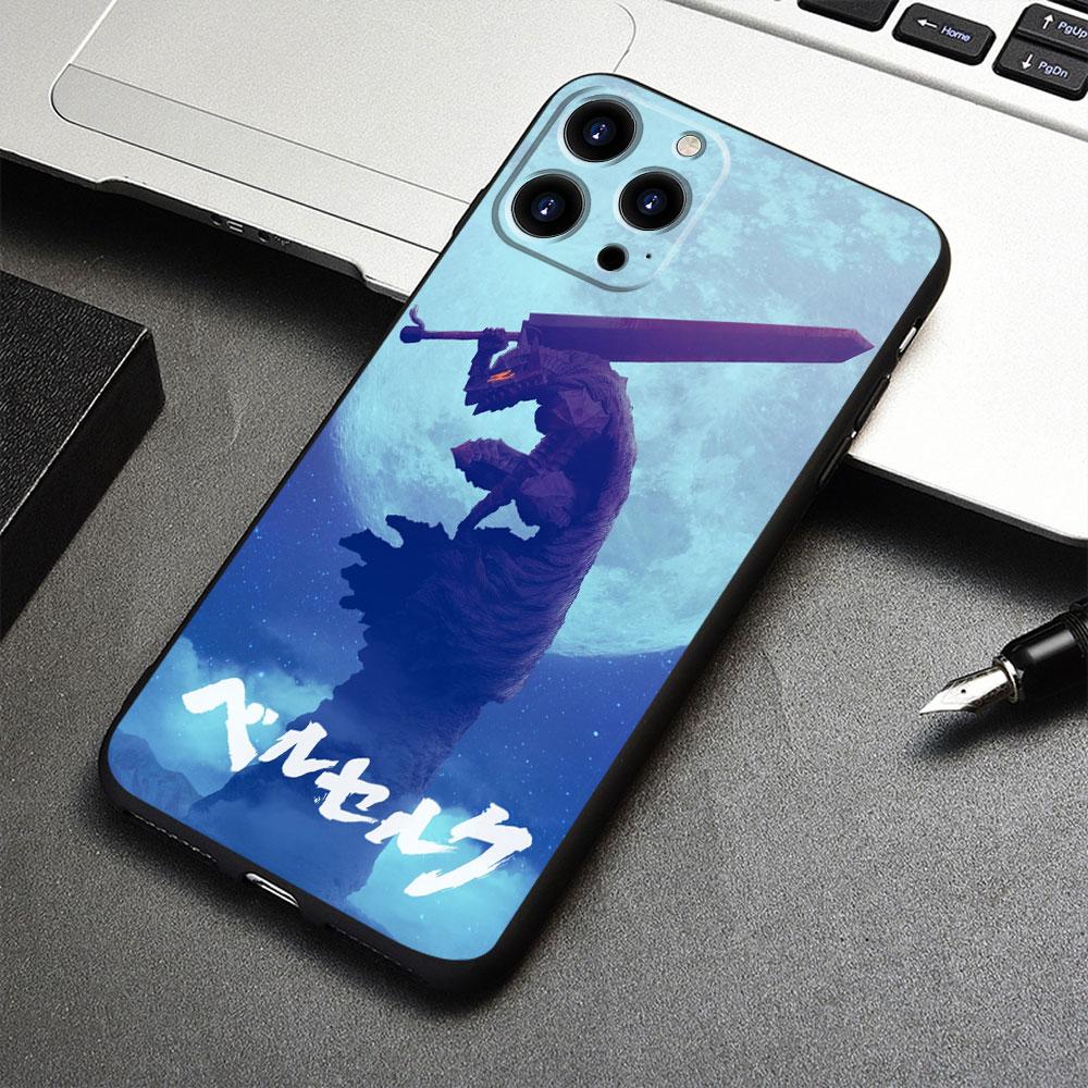 For iPhone 11 X XS 8 Plus 12 XR 14 13 Pro Max 7 6S SE 5 SE2 5S 6 SE2022 Bag Berserk Guts Anime Capinha Funda