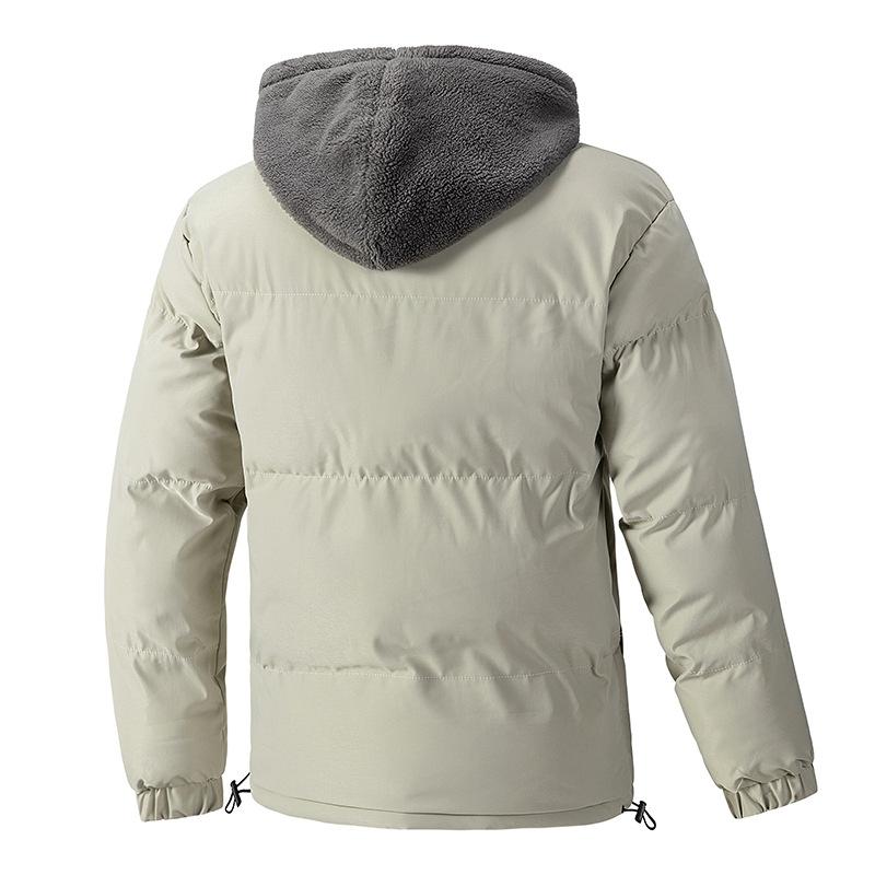 Winter Men Thick Casual Hooded Parka Jacket Man Fleece Classic Outdoor Overcoat Sport Outwear