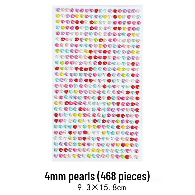 Gem Stickers: Kids' 3D Acrylic Crystal DIY Rhinestone Decorations, Colorful Cross-Border Designs for Girls