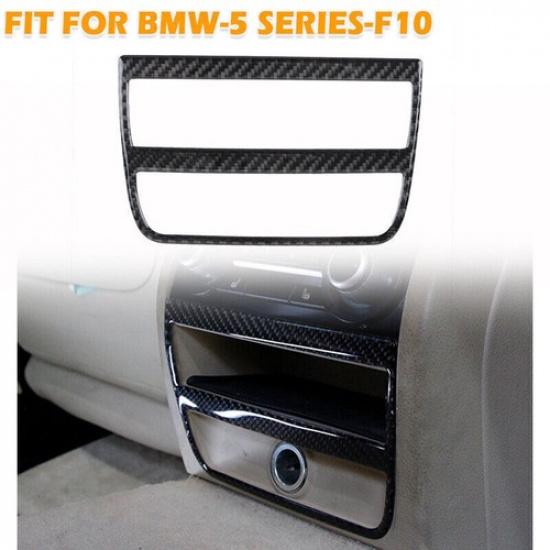 1PC Carbon Fiber Rear Air Vent Outlet Frame Cover for BMW 5Series F10 2011-17 BL