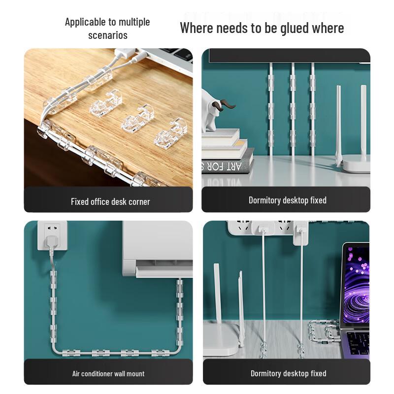 Self-Adhesive Cable Organizer Clips