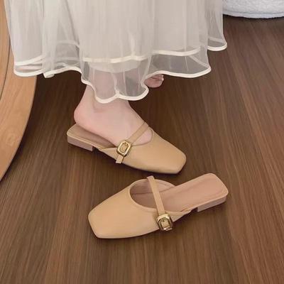 2024 Sommer Damen Französische Halbschuhe mit geschlossener Spitze: Vielseitige Outdoor-Casual-Flats