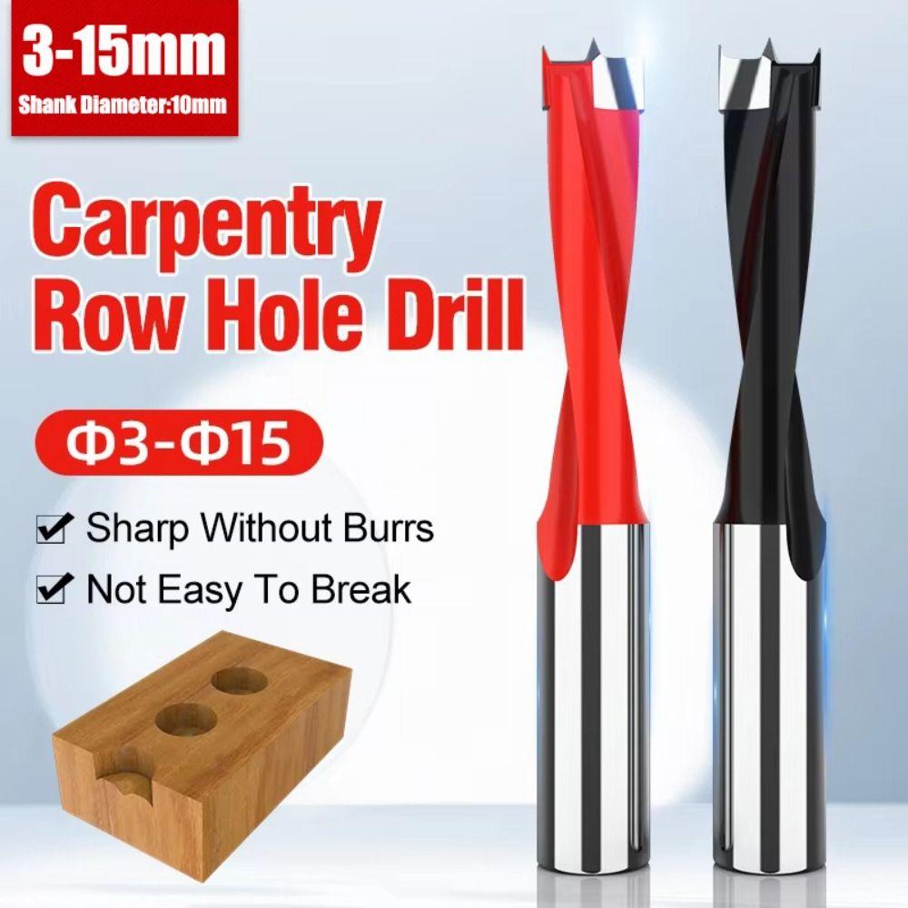 New 2 Flute Drill Bits 10mm Shank Left/Right Router Bits Carbide Wood Bits Wood Alloy