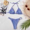 Damen Sexy Rüschen Bikini Push-Up Pad Badeanzug Set Badeanzug Strandmode