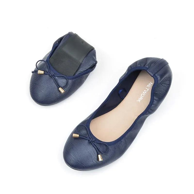 Ladies flat shoes ladies simple round-headed flat shoes slide at will ladies soft-soled ballet shoes plus size