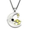 Ägyptische Göttin Isis Auge des Horus Ankh Kreuz Anhänger Halskette für Damen Herren Edelstahl Gold Silber Farbe Kette Schmuck