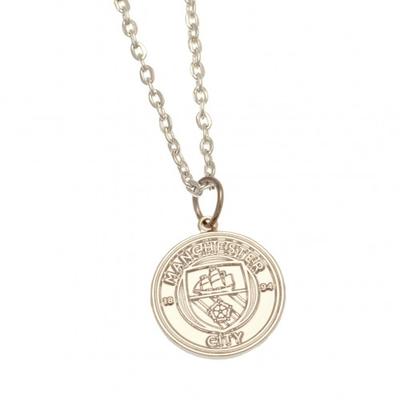 Manchester City FC Silver Plated Crest Necklace & Pendant