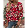 2025 Neue Herbst- und Wintermode Modischer und Niedlicher Weihnachten Allover-Druck Rundhals Nerzfell-Druckpullover