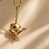 Brass Diving Helmet Keychain: Nautical Steampunk Mini Charm, Handmade Key Ring