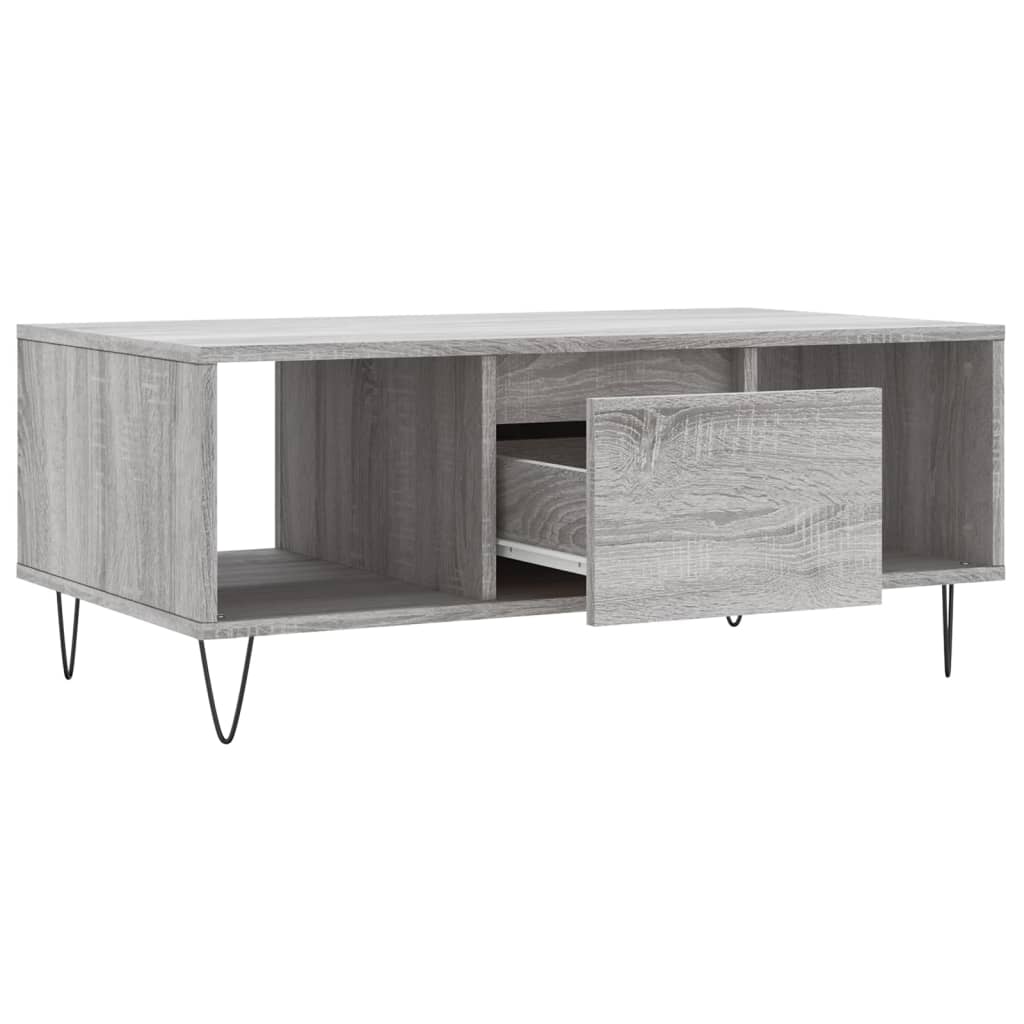  Coffee Table, Grey Sonoma Oak 90x50x36.5 Cm, Wood-based