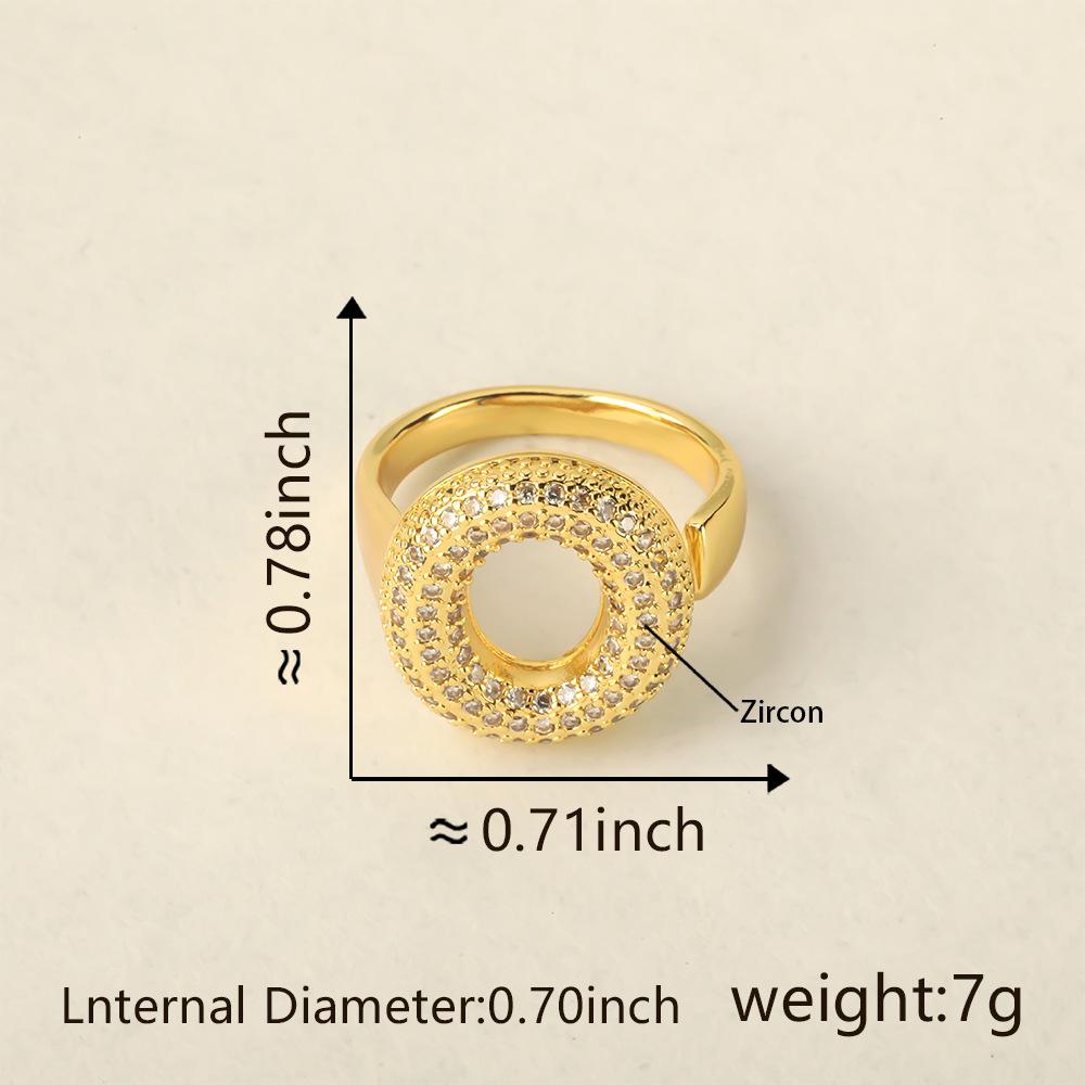 26 Letter Open-Ended Zircon Ring INS Minimalist Series Gift For Friends