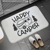 Tapete de Entrada Padrão Carro Happy Campers Tapete de Chão para Banheiro Absorvente Tapete de Porta Decoração Tapete para Casa Quarto Sala de Estar