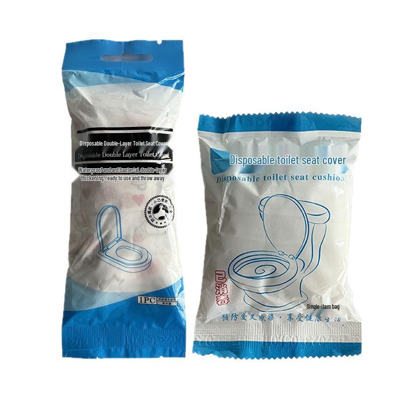 Double-Layer Disposable Waterproof Toilet Cover for Travel and Hotel Use