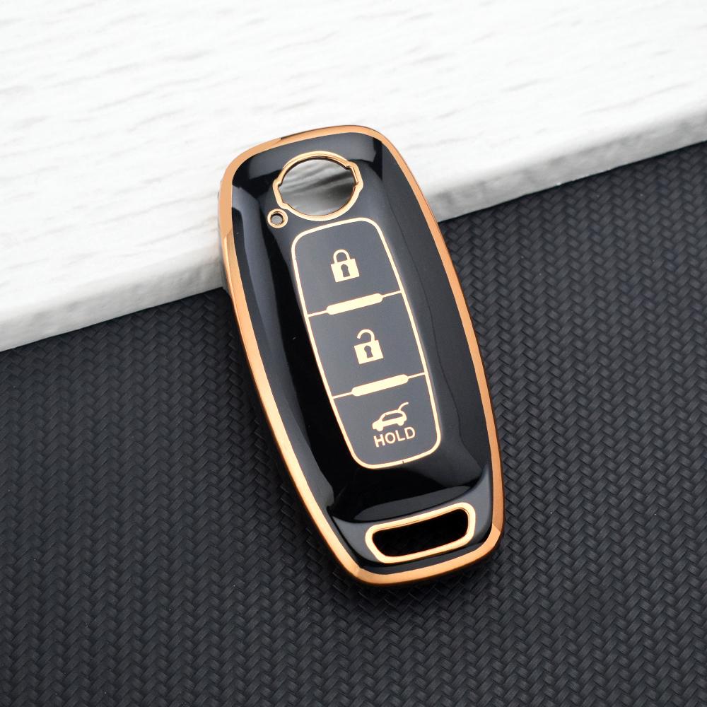 TPU Schlüsselhülle Halter für Nissan Qashqai J12 Juke Teana X-trail T33 Kicks Altima Ariya 3 Tasten Weiche Schale Fob Abdeckung Schlüsselanhänger