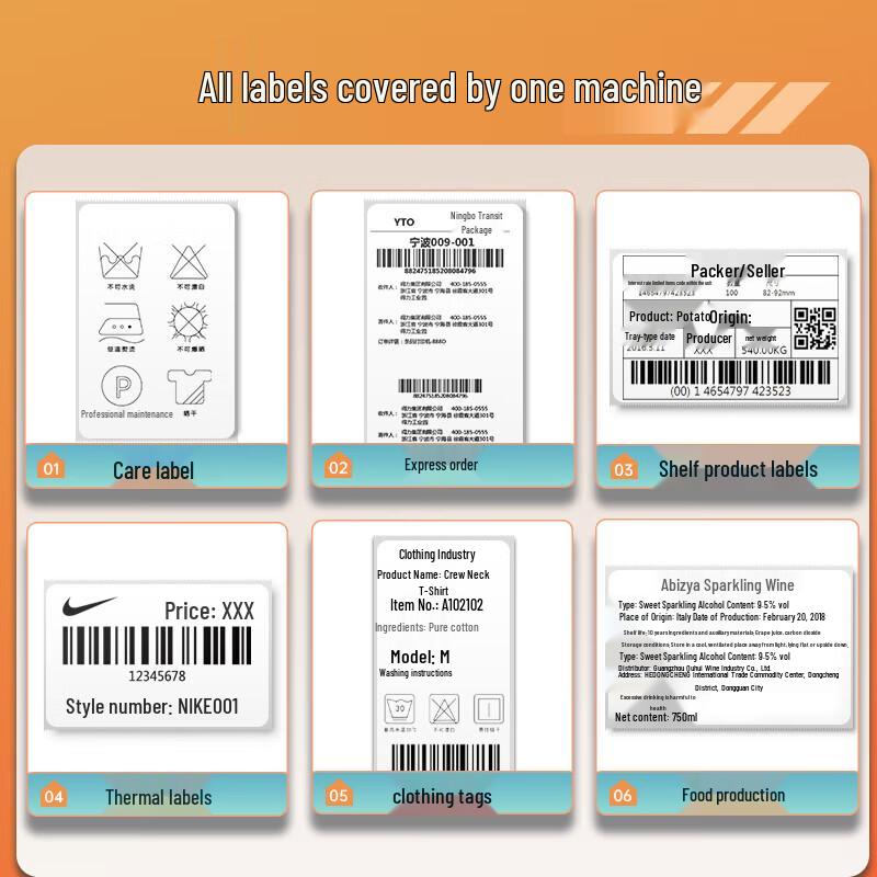 Deli DL-820T Thermal Transfer Dual Mode Label Printer CN plug (adapter included)