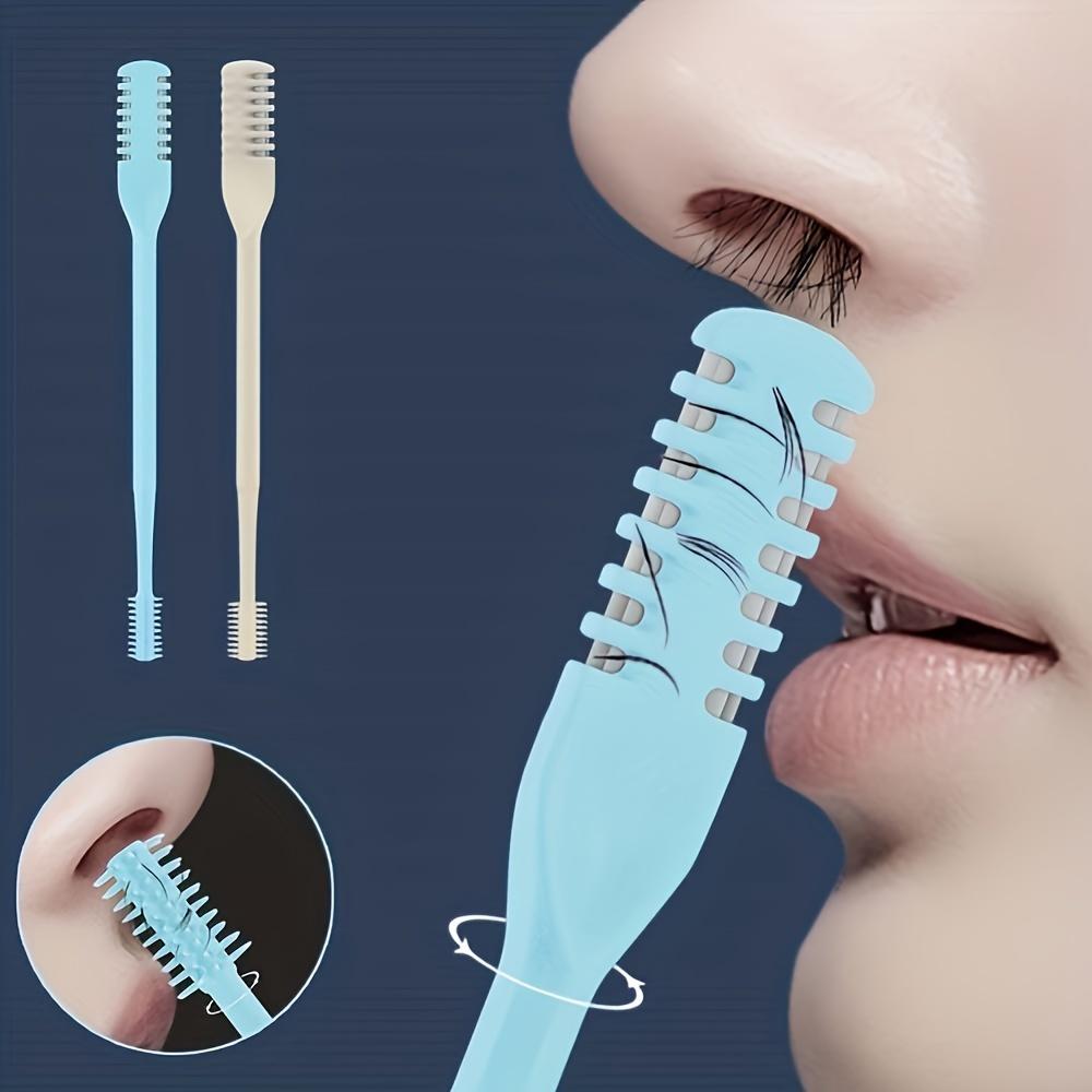 1Set Portable Manual Nose Hair Removal Kit for Men and Women, Washable 360 Degree Rotary Nose Hair Trimmer