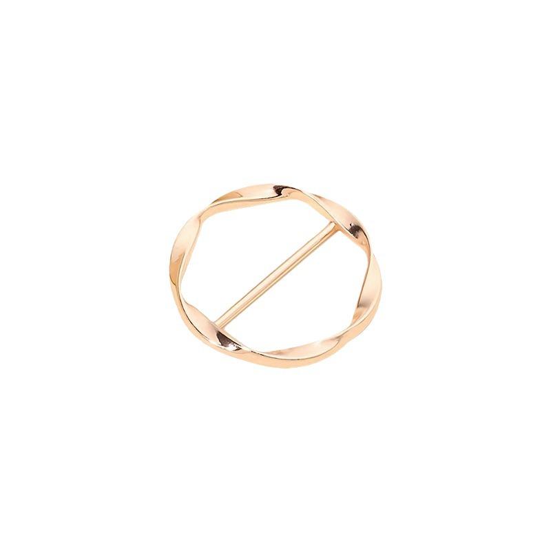 Women's Trench Coat Metal Round Spiral Ladder Belt Buckle - Decorative Button Accessory
