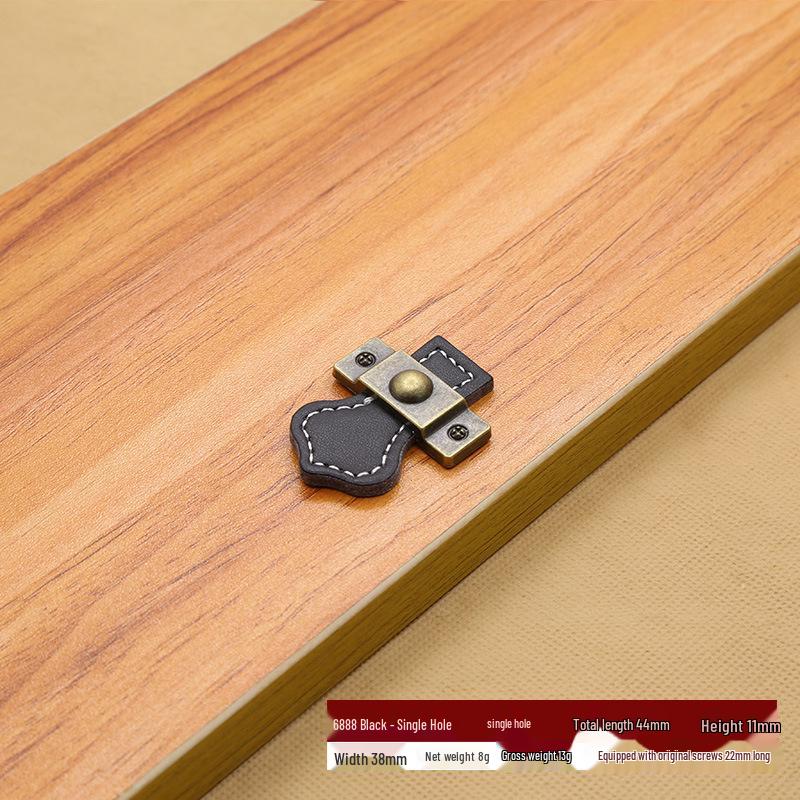 European Style Black Leather Cabinet and Drawer Pull Handle - Round Decorative Wardrobe Door Accessory