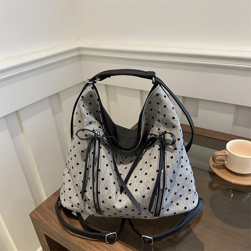 Casual Shoulder Bag Texture Personalized Double Back Class Large-capacity Bag Women's 2025 New Simple Commuter Tote Bag
