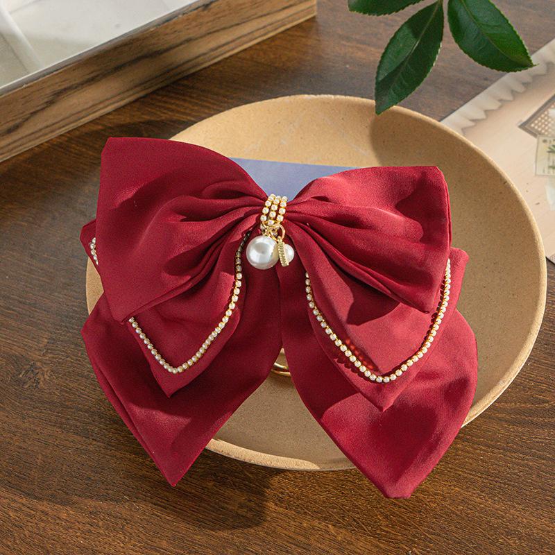 Velvet Big Bow Hairpin For Woman Girls Vintage Elegant Hairpins Head Half-Tie Headdress Exquisite Hair Accessories Gifts