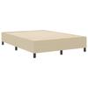 Lit box spring vidaXL Vert clair Gris 140x200 cm Tissu côtelé 3337416