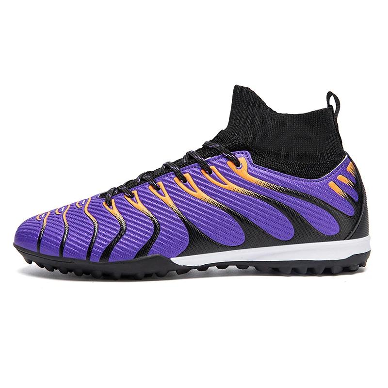 Man Soccer Shoes High Top Football Field Boots Teenager's Sports Cleats Outdoor Grass Training Boot Quality Soccer Sneakers