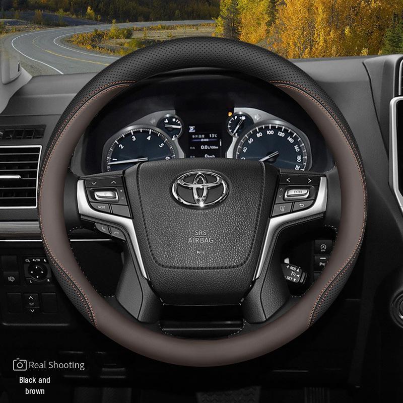 Toyota Prado/Land Cruiser 24: Coprivolante in Vera Pelle Antiscivolo Ultra-Sottile