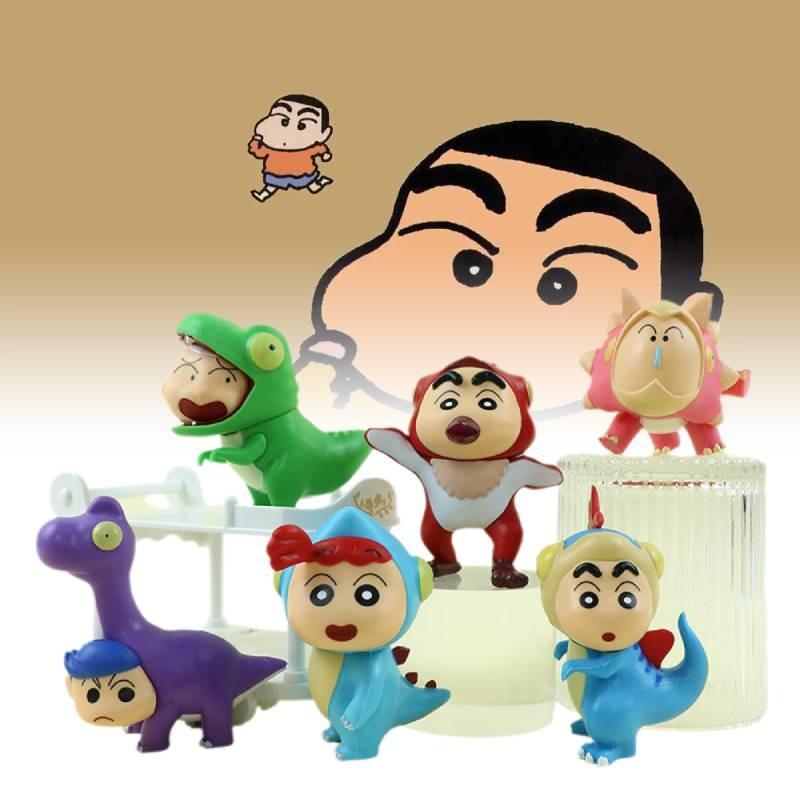 Crayon 6pcs Shin Chan Action Figure Decoration Doll Cartoon Toy Kids Anime Gifts