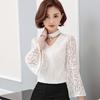 SURWENYUE moda damska topy koronkowa bluzka koszula rozkloszowana odzież z rękawami pusta koszula plus size topy!
