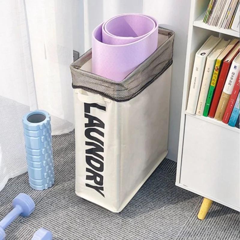 Foldable Laundry Basket Dirty Clothes Basket Clothes Storage Box Yoga Storage Sundries Box with Wheels Bathroom Accessories