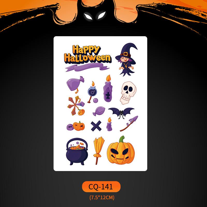 Nuevos Halloween 2024 Pegatinas de Tatuaje de Cara de Boca Grande Aterradoras - Divertido, Impermeable, Maquillaje de Fiesta Colorido