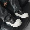 Mode Mode Lässig Leder Herren Dicke Sohle Oxford Schuh Neu Outdoor Rutschfest Schnürschuhe Walking Sneakers Bequem Vielseitig Vulkanisierter Schuh